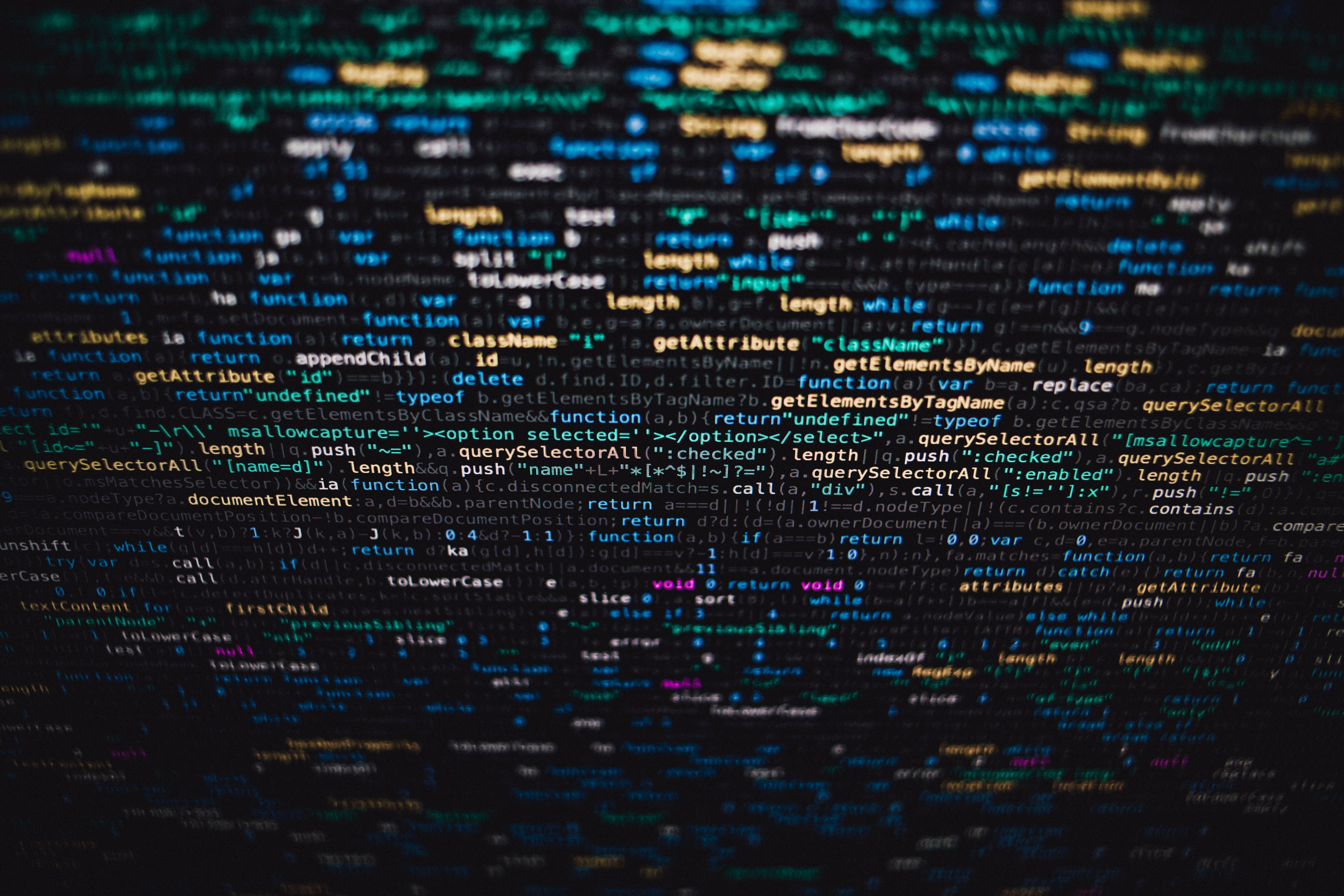computer screen with computer code